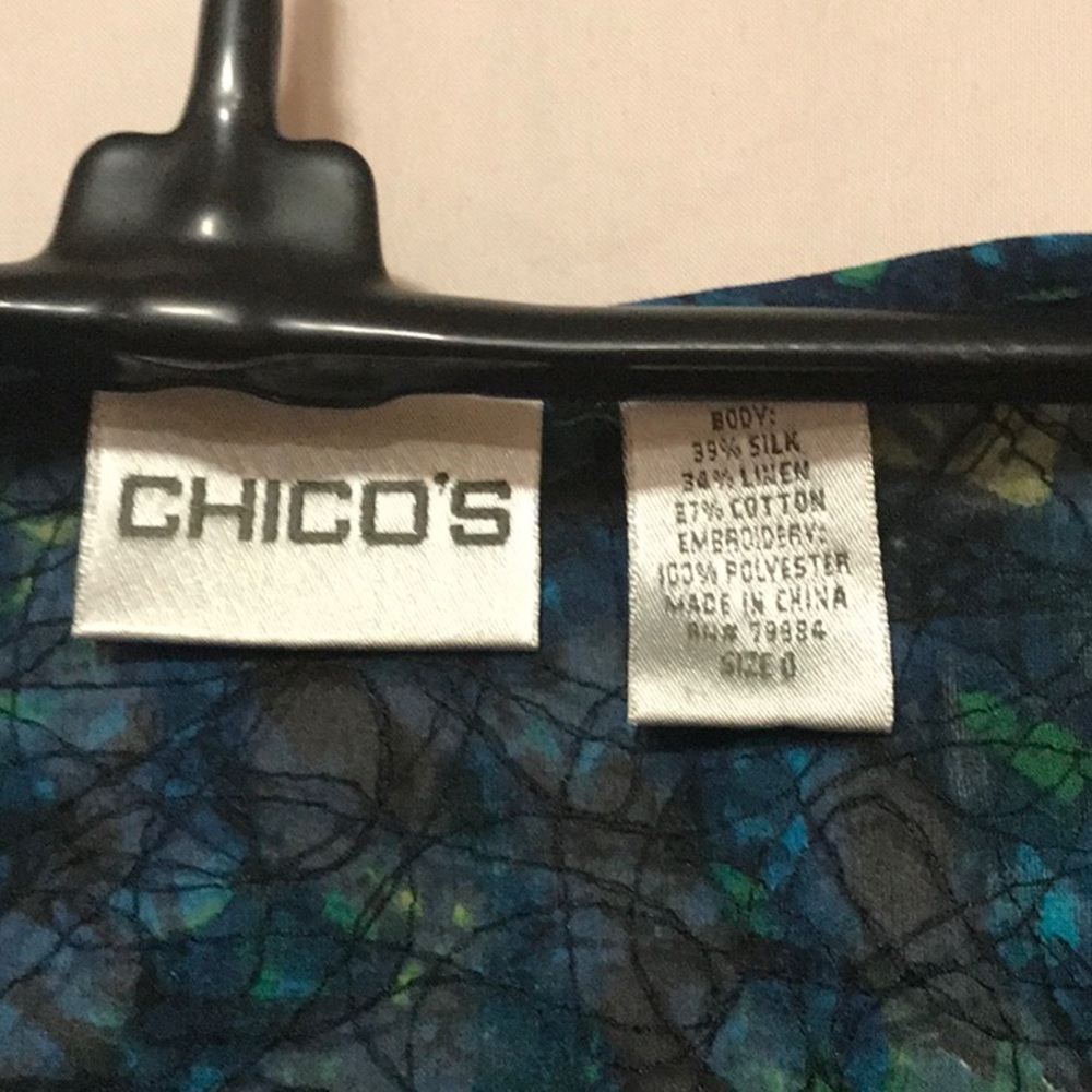 Nwot Chicos Silk Patchwork Sheer Jacket Size 0 /S… - image 6